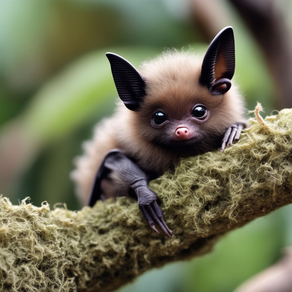 cute baby fruit bat