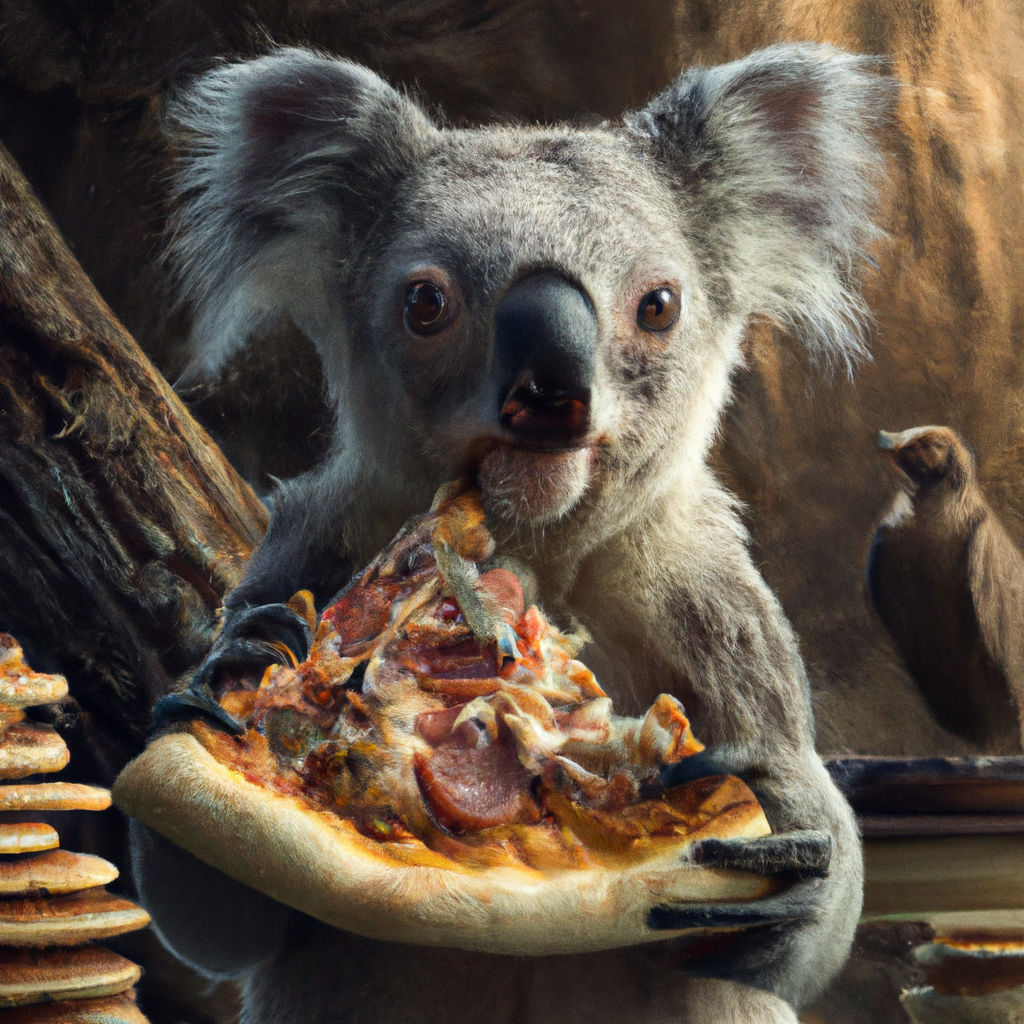 koala eating pizza - Playground