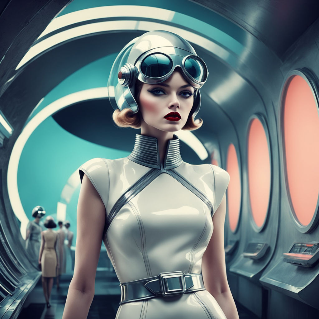 Illustration of retro-futuristic fashion - Playground