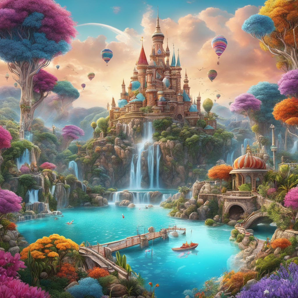 Dream world, world, fantasy, paradise, dream, HD wallpaper