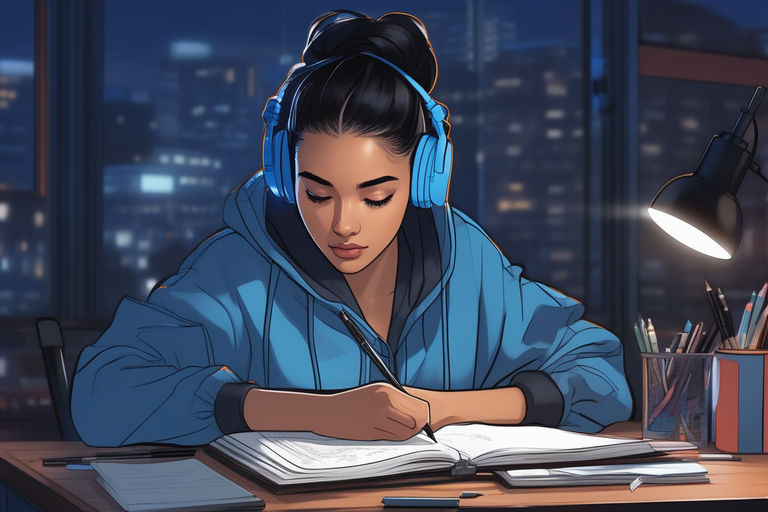 girl listening to music tumblr drawing