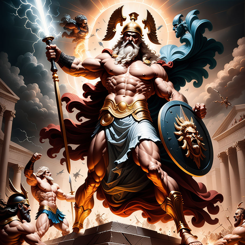 DP1350 - Games character design, the God of battle with zeus head