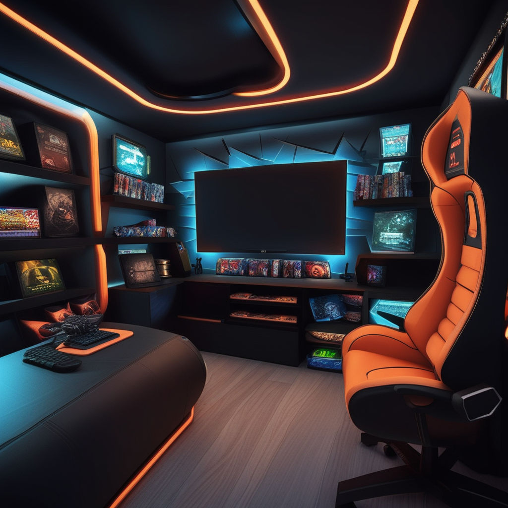 futuristic game room