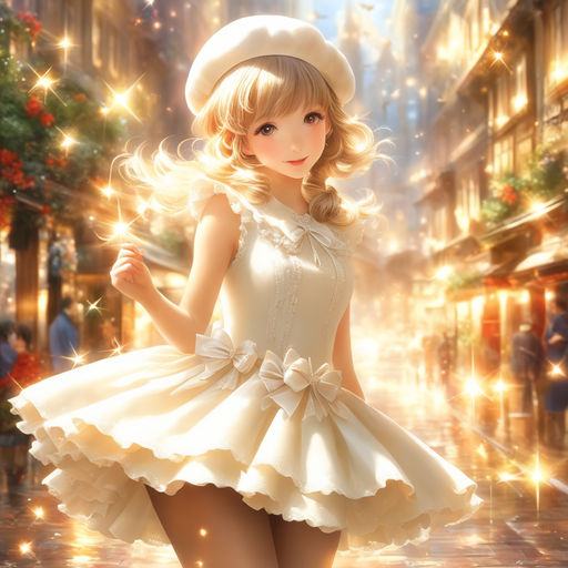 Elegant Hyperrealistic Drawing Style Tofuniisan Cute Anime Girls with  Beautiful Face and Dress · Creative Fabrica