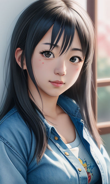 1 girl, anime, portrait, profile picture, hyper rea