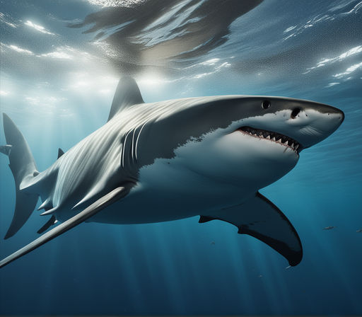 3dRose fl_108355_1 Underwater Great White Shark, Smiling Shark Garden Flag,  12 by 18-Inch