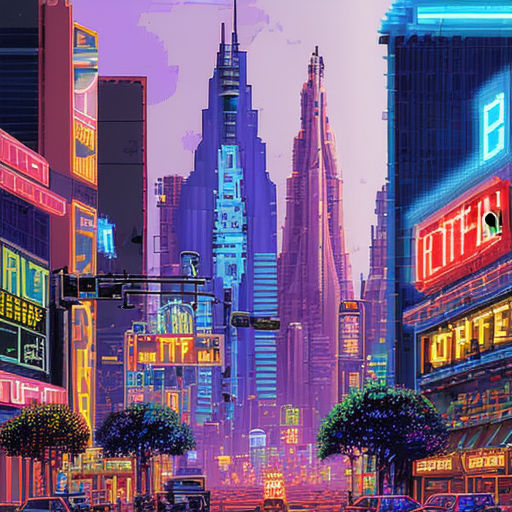 pixelated mini-dump  Pixel city, Pixel art background, Desktop wallpaper  art