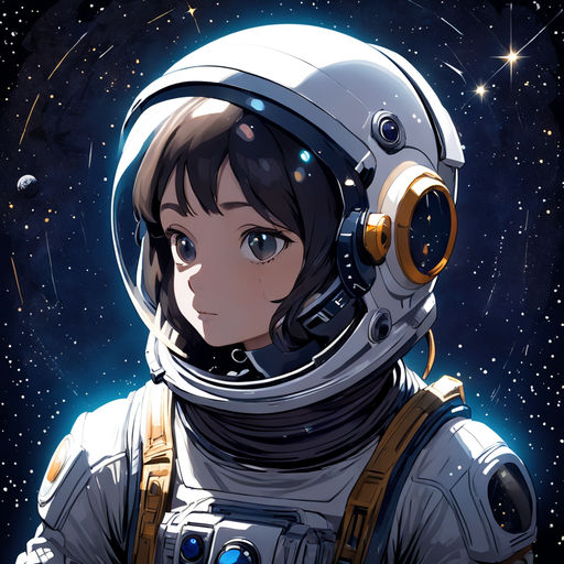 AIGC - beautiful astronaut girl in a space suit helmet, w - Hayo AI tools