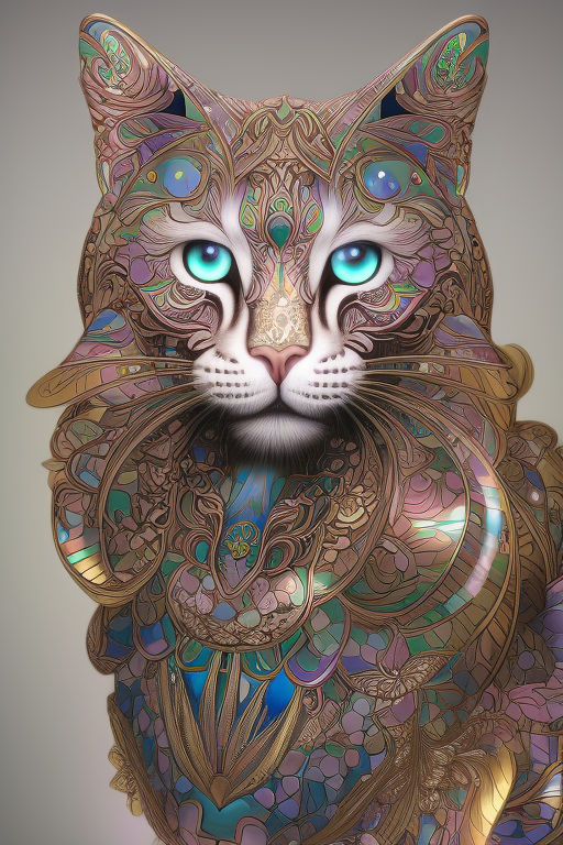 Psychedelic Whiskers: Intricate Cat Art for Adults: Mind-Altering