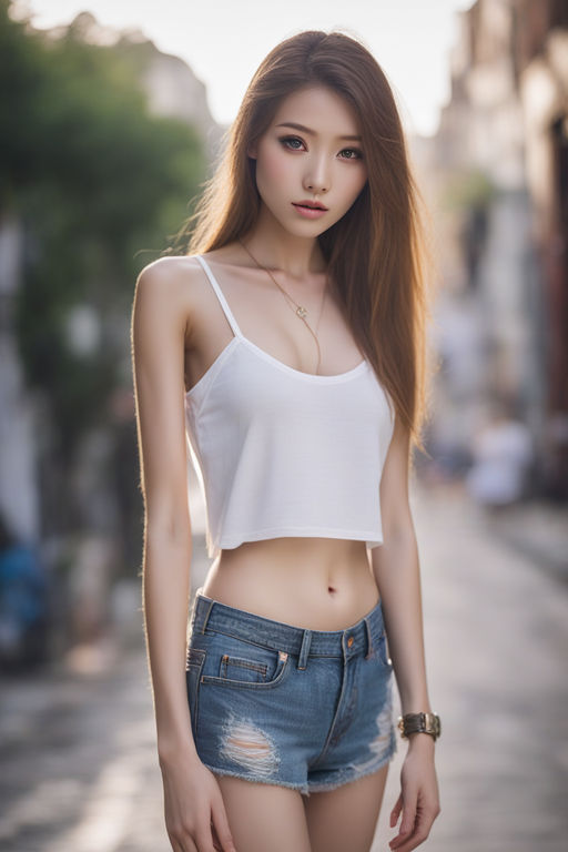 Photorealistic Images: {tall skinny fit big boobs flawless 16 to
