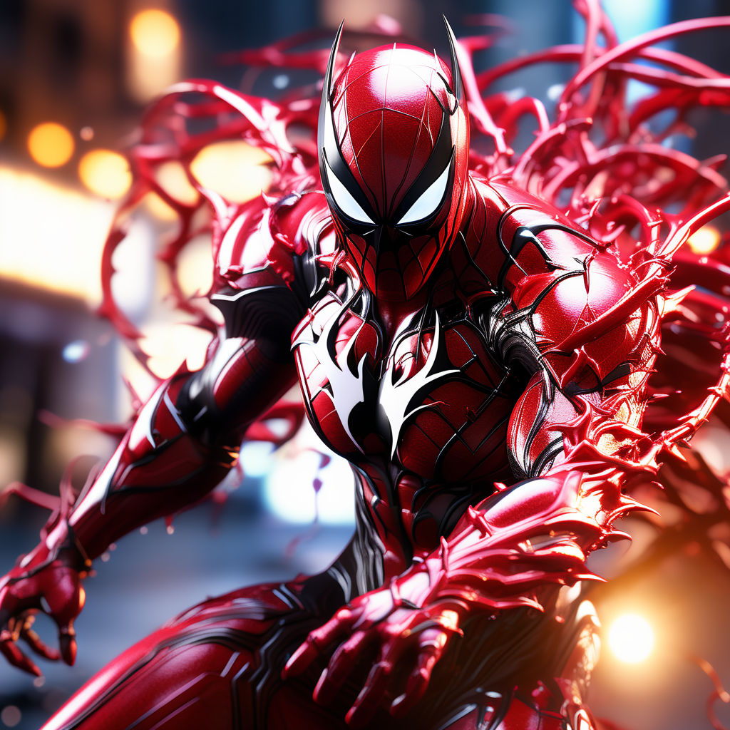 Play Arts Kai Carnage  Red Venom Action Figure