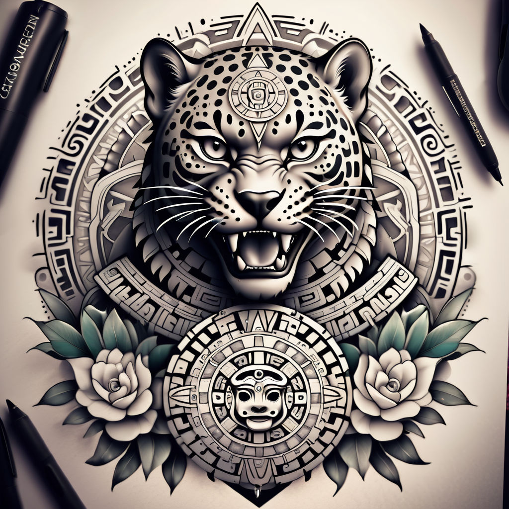 Jaguar tattoo for men by Steve Toth | Jaguar tattoo, Big cat tattoo, Aztec  tattoo