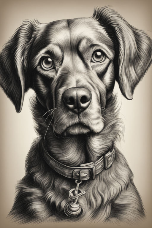 realistic drawings of dogs - Clip Art Library