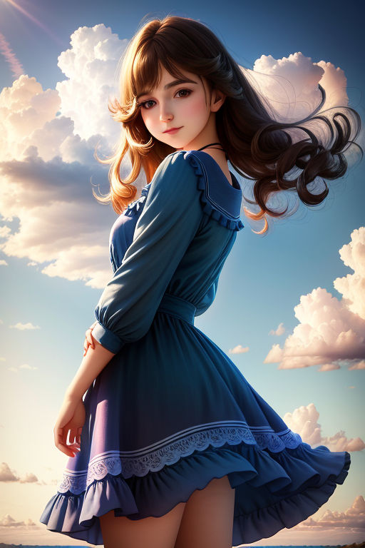 Cute Dress Anime Girl, HD Png Download , Transparent Png Image - PNGitem