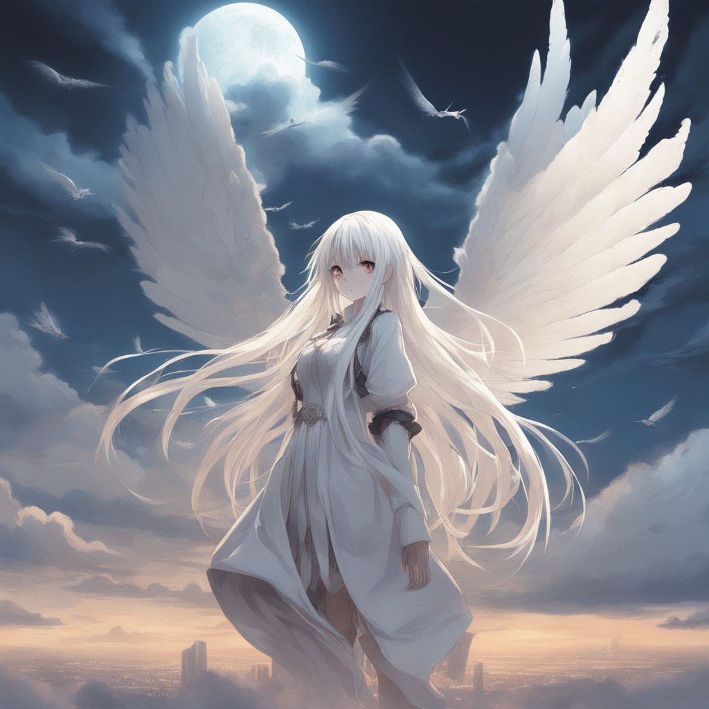 Beautiful angel girl in anime style. High quality illustration Stock  Illustration | Adobe Stock