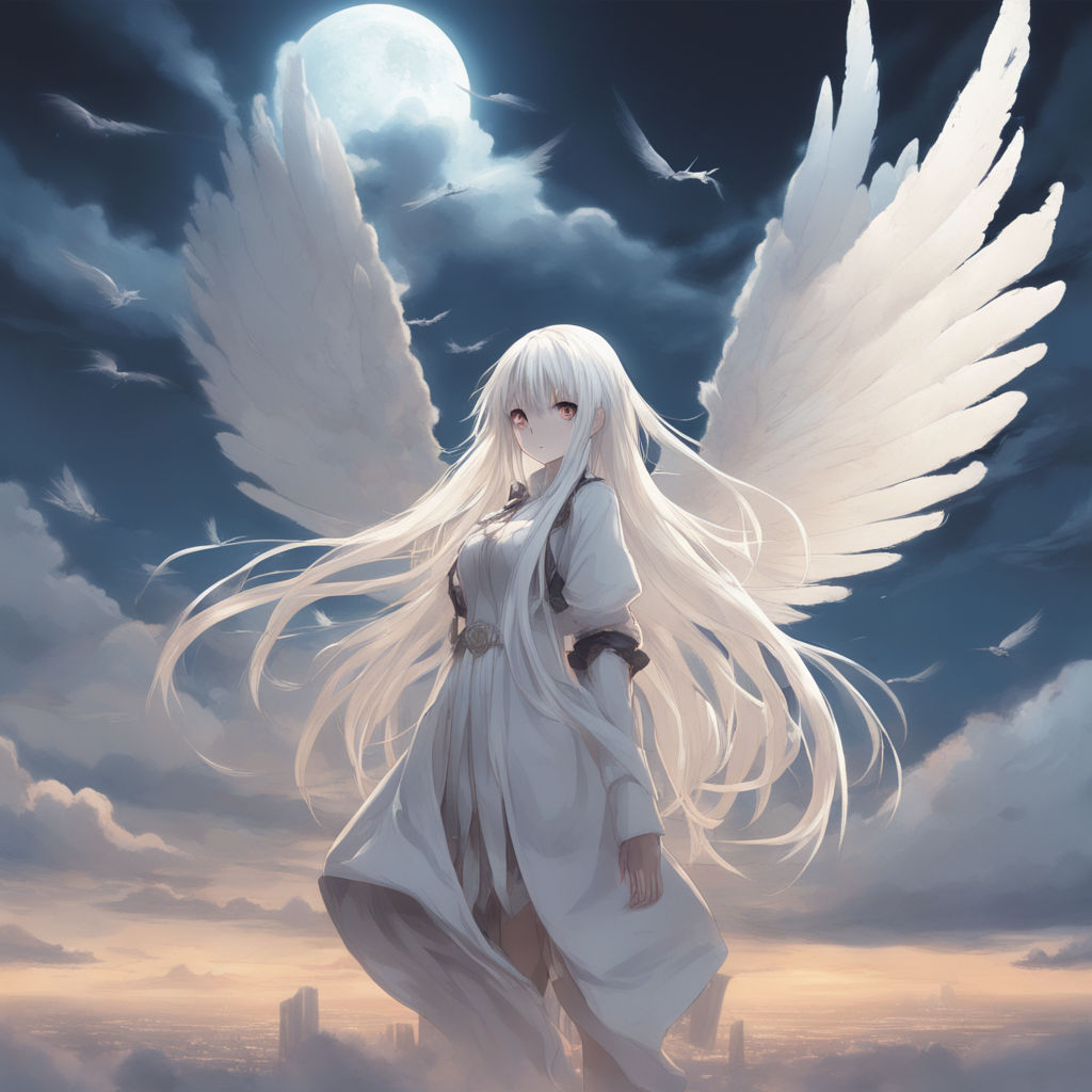 Anime Girl With Angels Wings