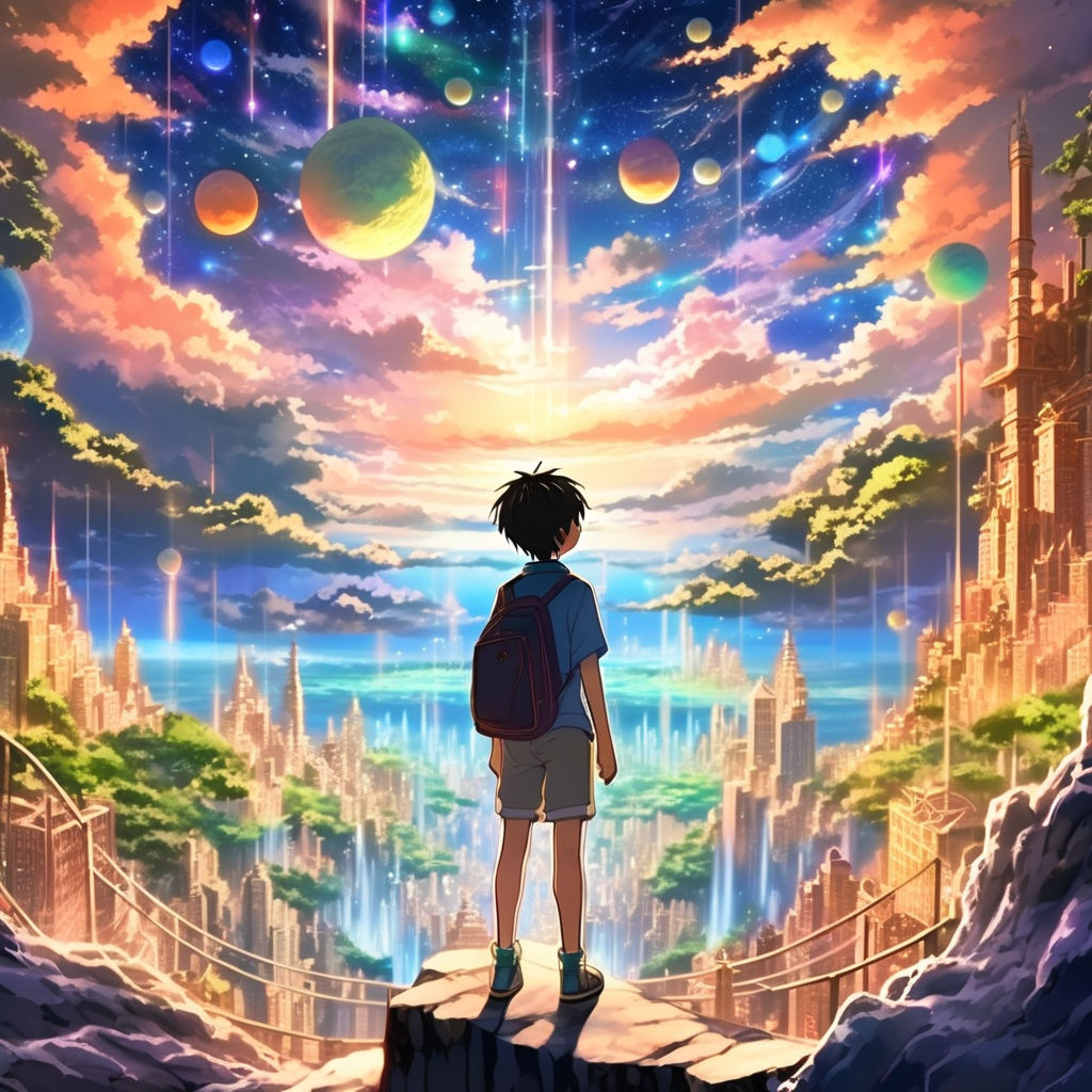 Anime Cosmos: Celestial Horizon Exploration. Ai Generated Stock  Illustration - Illustration of witness, celestial: 297879332