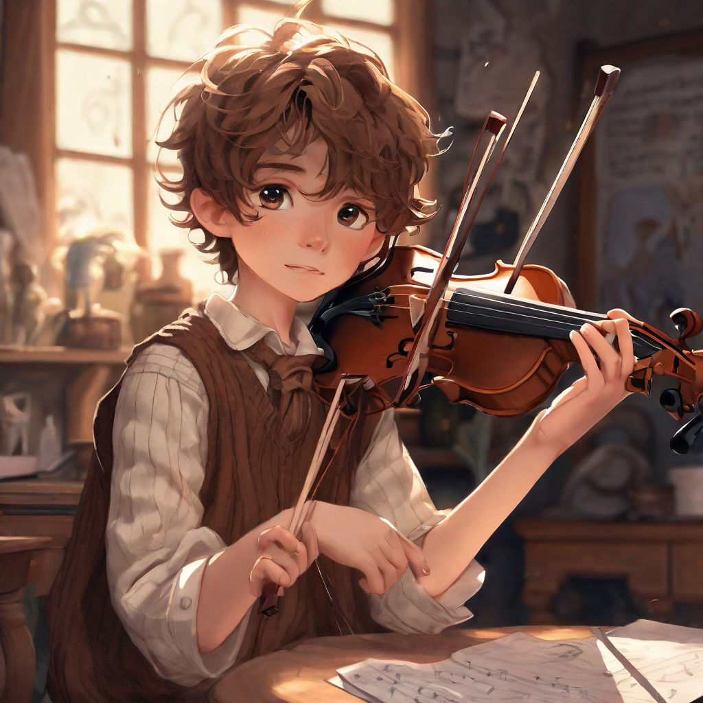 anime music violin boy