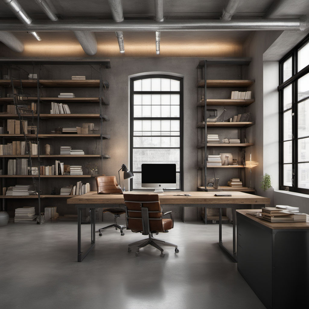 modern raw industrial design office