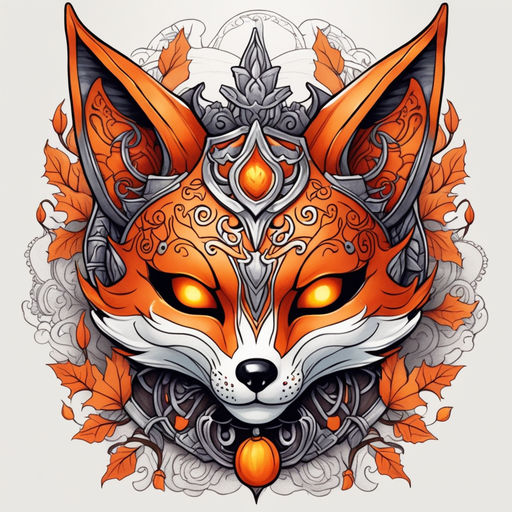 Traditional japanese kitsune mask vector icon illustration isolated on  white background. Flat cute cartoon style kitsune mask. Sticker vector art  kitsune fox mask. Kitsune in simple minimal style Stock Vector