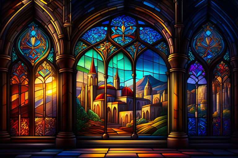 stained glass window wallpaper