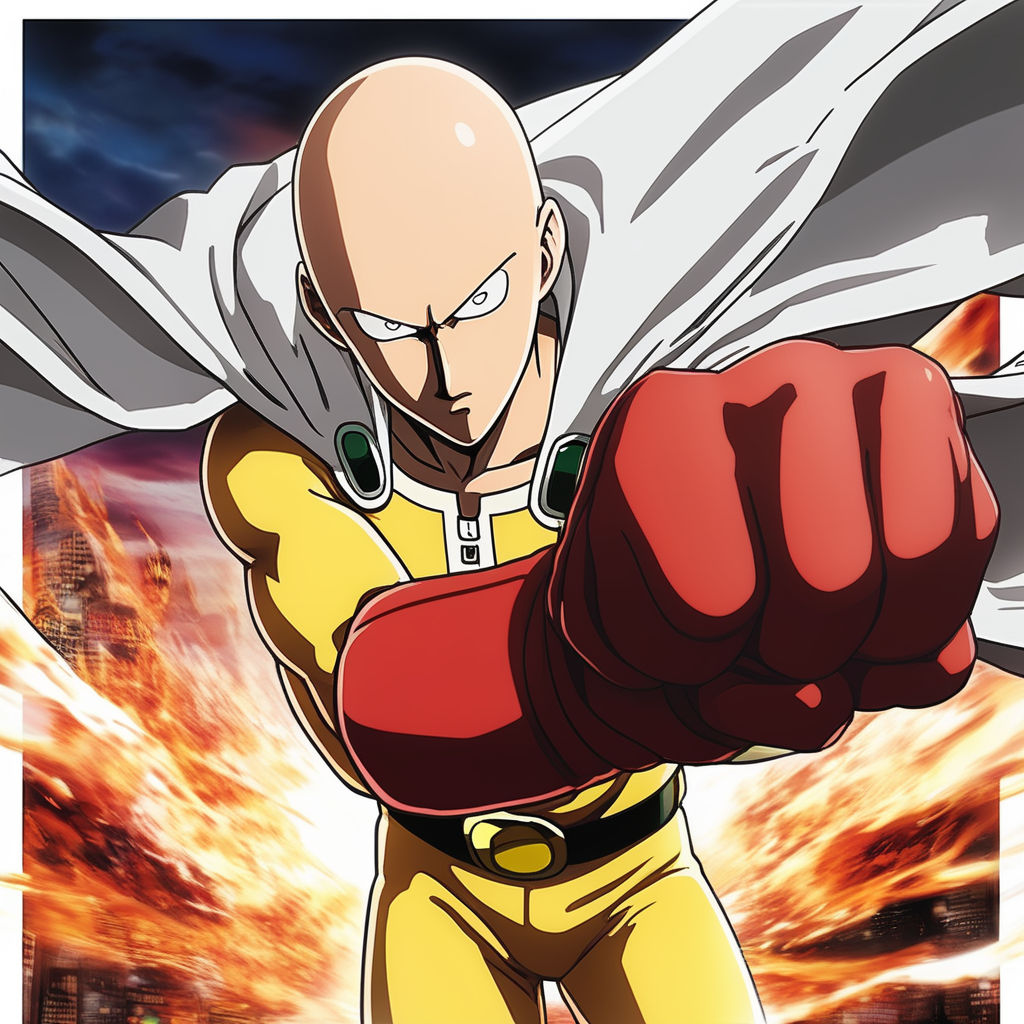 digital art, bald, anime, Saitama, superhero, One-Punch Man, 1080P, anime  man HD Wallpaper