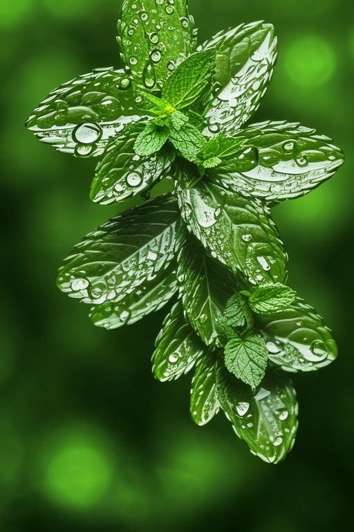 Wall Mural fresh mint leaves isolated on white background. Studio macro