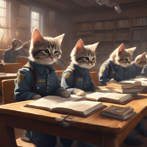 Cats in police uniforms - Playground