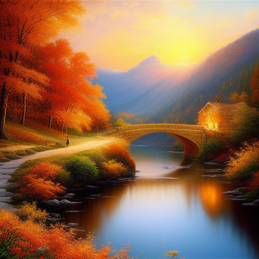 painting a fall landscape scene