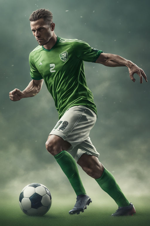 ArtStation - Soccer Green Jersey Player-08