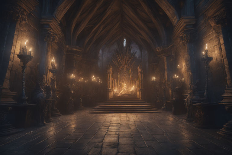 dark castle throne room