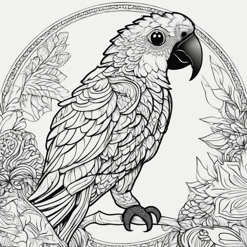 Abstract Parrot - Colour Drawing In Birds, HD Png Download - vhv