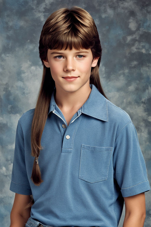 Japanese Mullet Hairstyle in Harajuku w/ Ralph Lauren Shirt