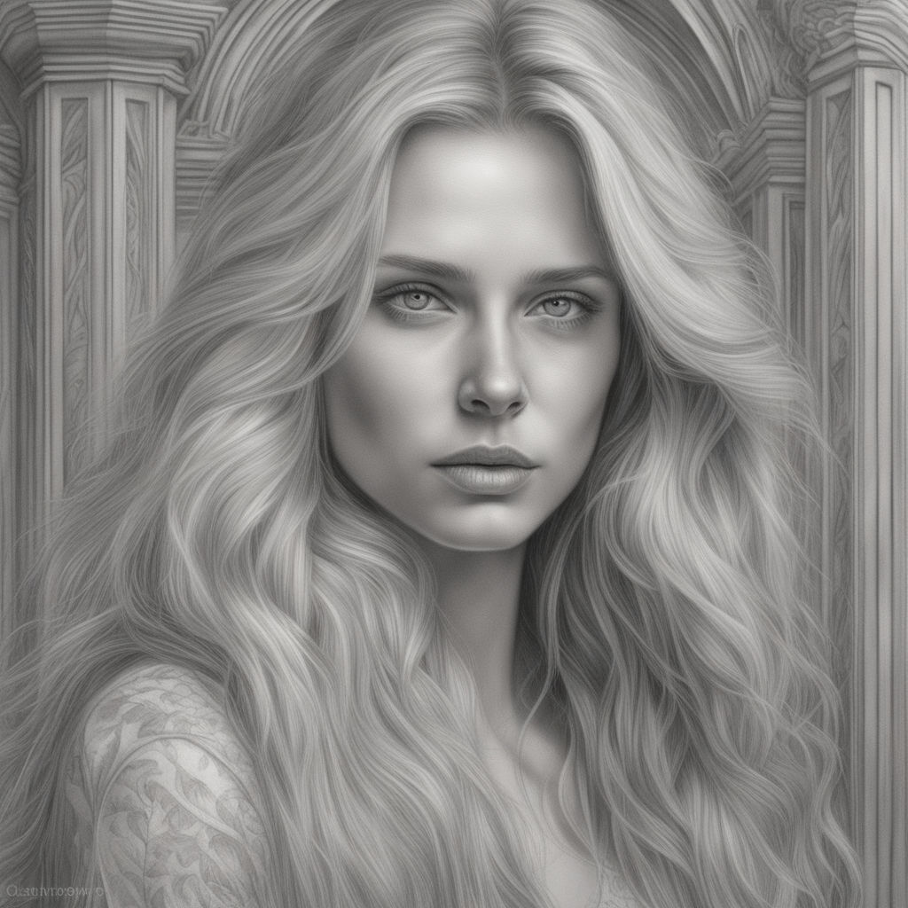 Pencil Drawing Beautiful Lady By Matt Mas 11