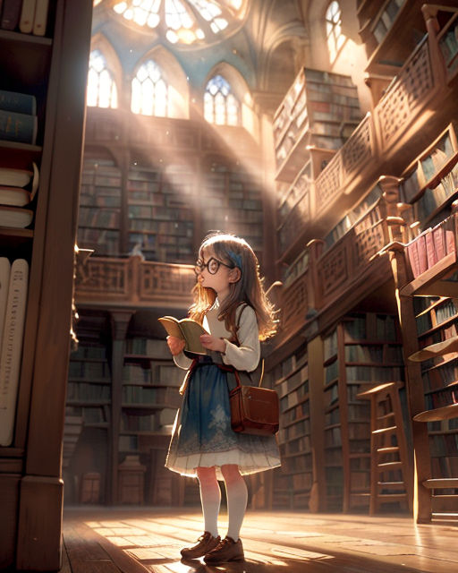 4584393 books, library, anime girls, artwork, anime - Rare Gallery HD  Wallpapers