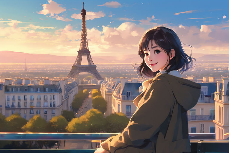 Paris Anime Chibi Puzzle (110, 252, 500, 1014-piece) - LilGreen Puzzles