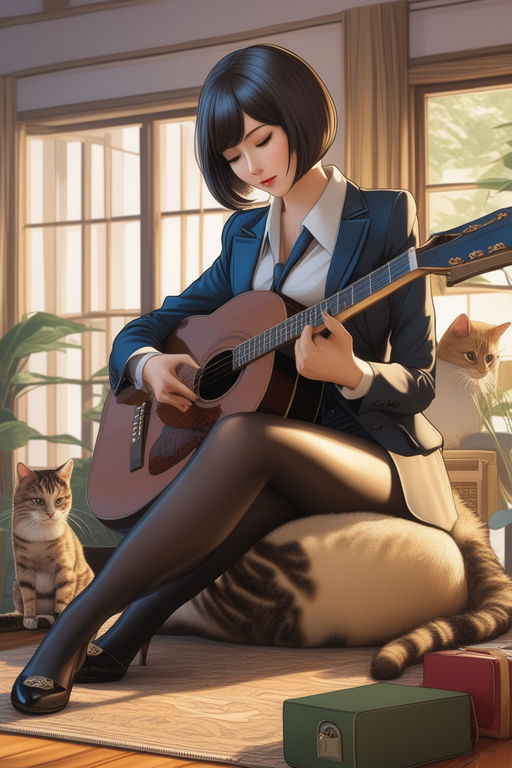 100000 Girl playing guitar Vector Images  Depositphotos