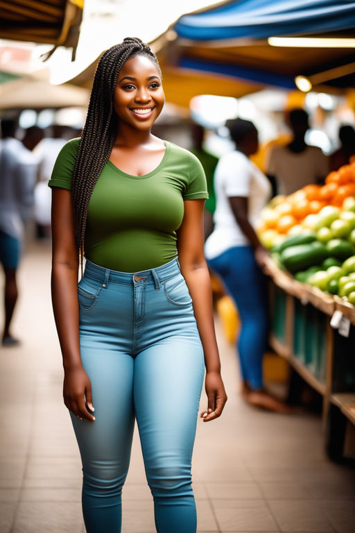 Ghanaian female. cheerful stylish college girl - Playground