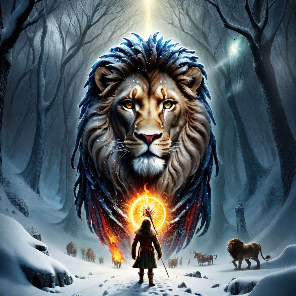  Be Strong and Courageous Wall Art for Boys - Aslan inspired art  - Narnia : Handmade Products