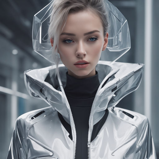 model in transparent puffer jacket - Playground