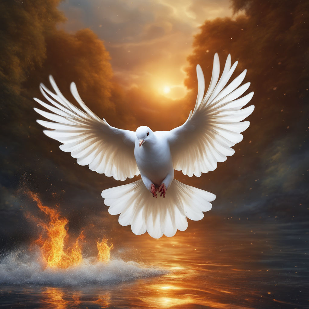 dove flying to heaven