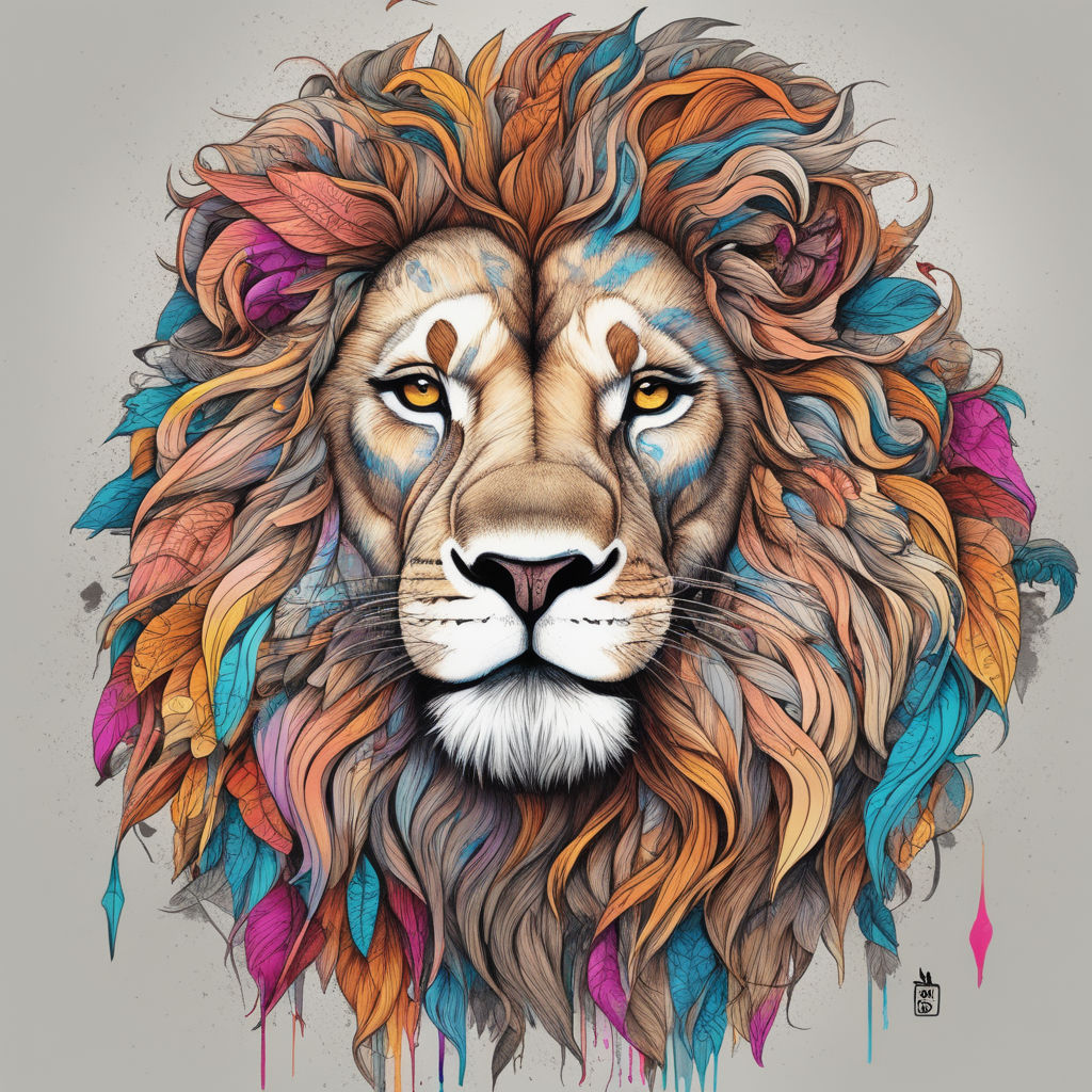 Colorful lion tattoo from rtattoos  rpics