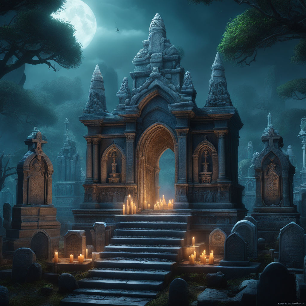 dark graveyard background