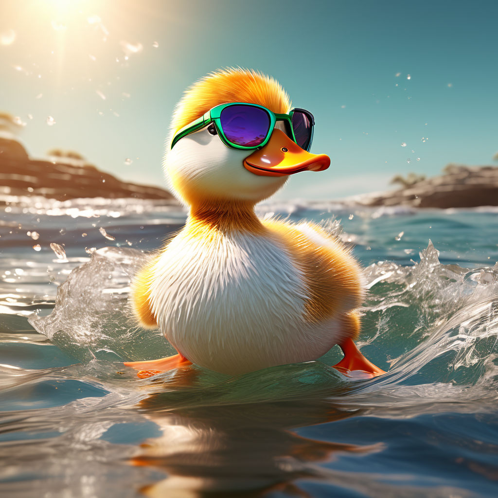Rubber duck in sunglasses with clipping path Stock Illustration | Adobe  Stock