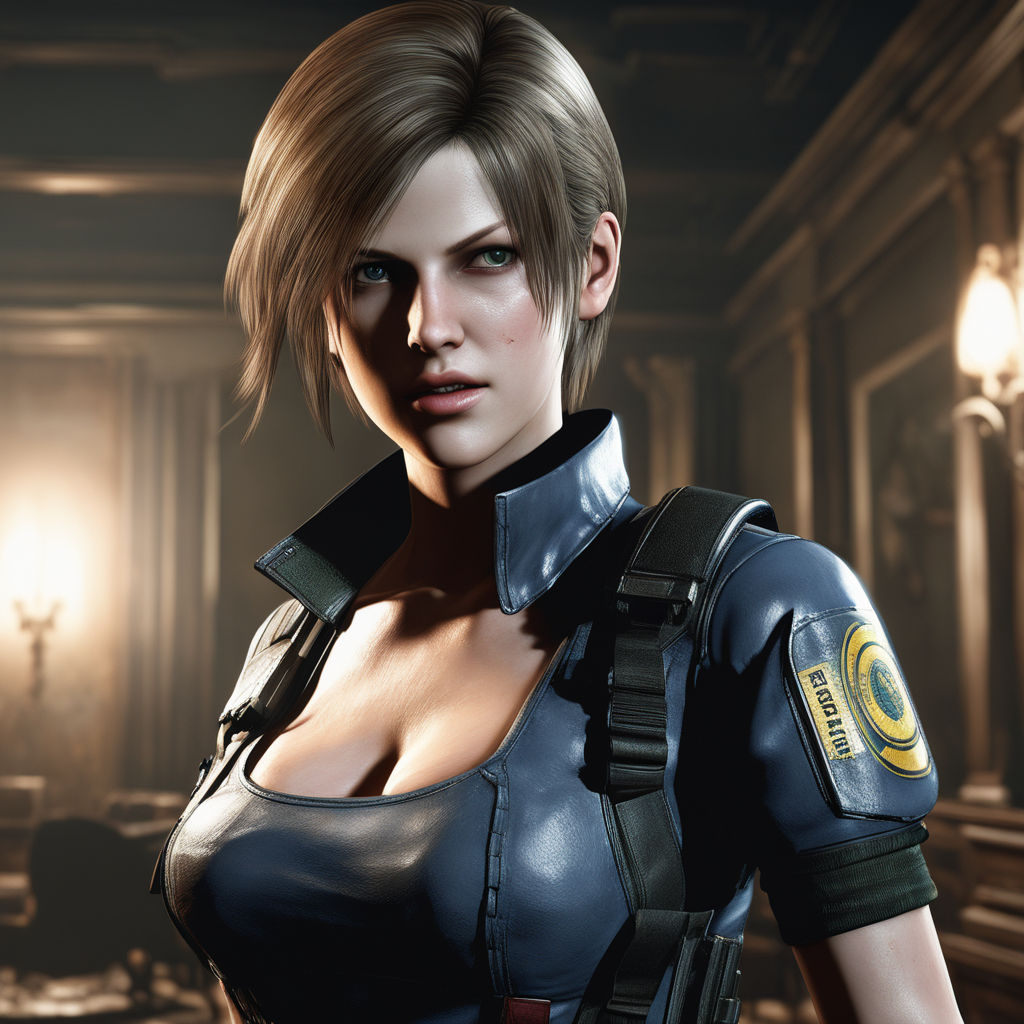 Girl like jill valentine from resident evil 2 remake