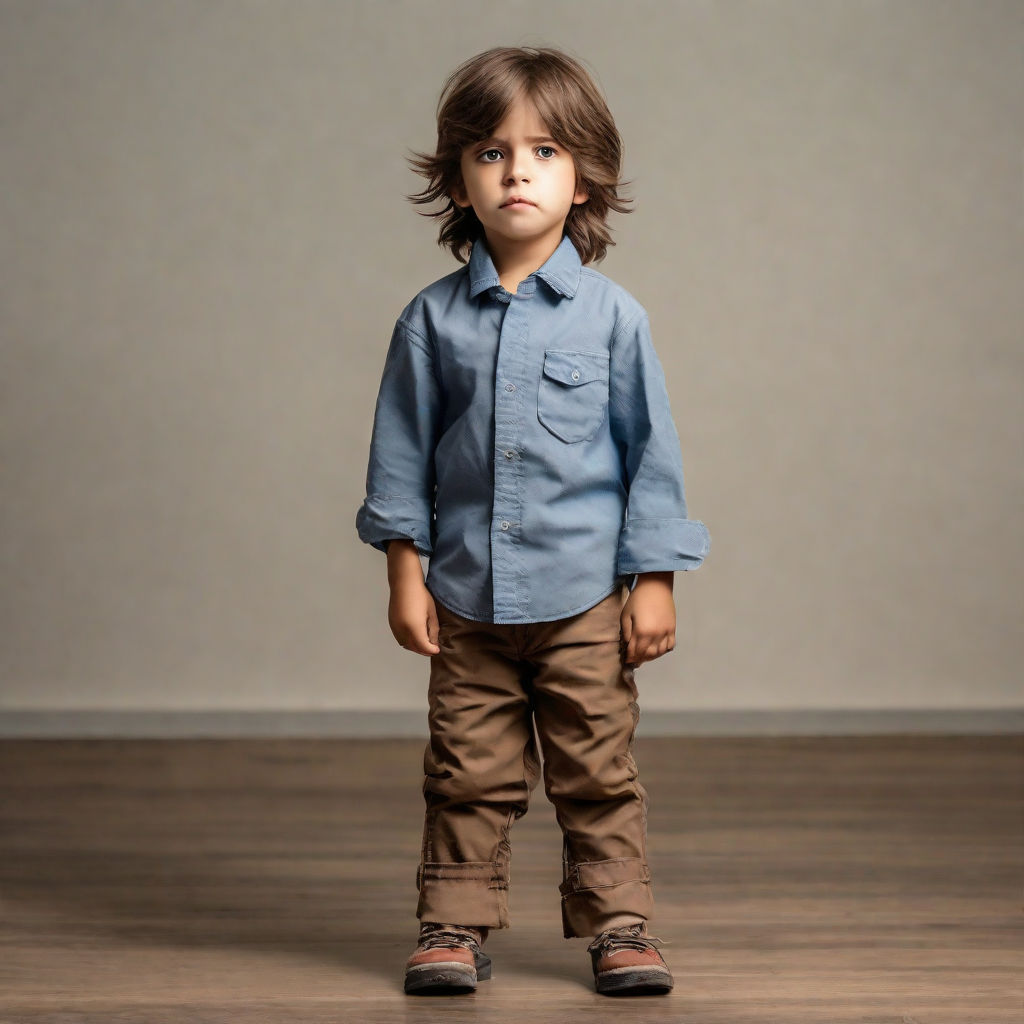 3 year old boy with brown hair