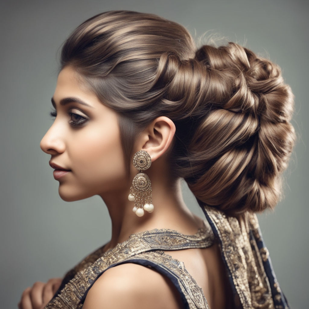 Hairstyle for medium hair, brown hair, hand painted dupatta, Peach Salwar  Suit, Boutique, Party Hair | Combination dresses, Business fashion, Designs  for dresses