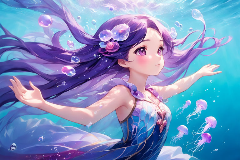 Mermaid Anime, girl, Anime, Mermaid, art HD wallpaper | Pxfuel