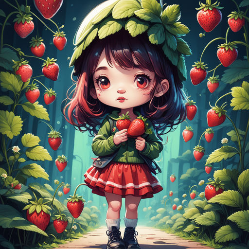 Strawberry Anime Girl Drawing (Original) — Steemit