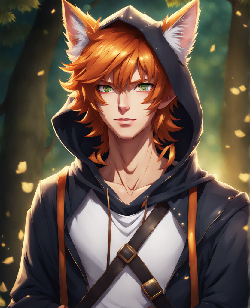 anime boy with fox ears